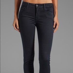 J Brand Anja Clean Cuffed Cropped Jeans in Indigo